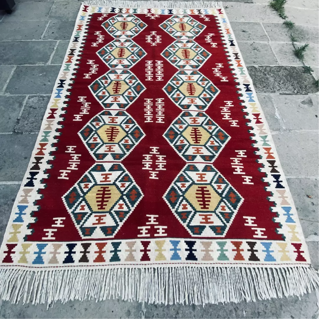 El Dokuma Hereke Kilim – Kastamonu doğal yün kilim