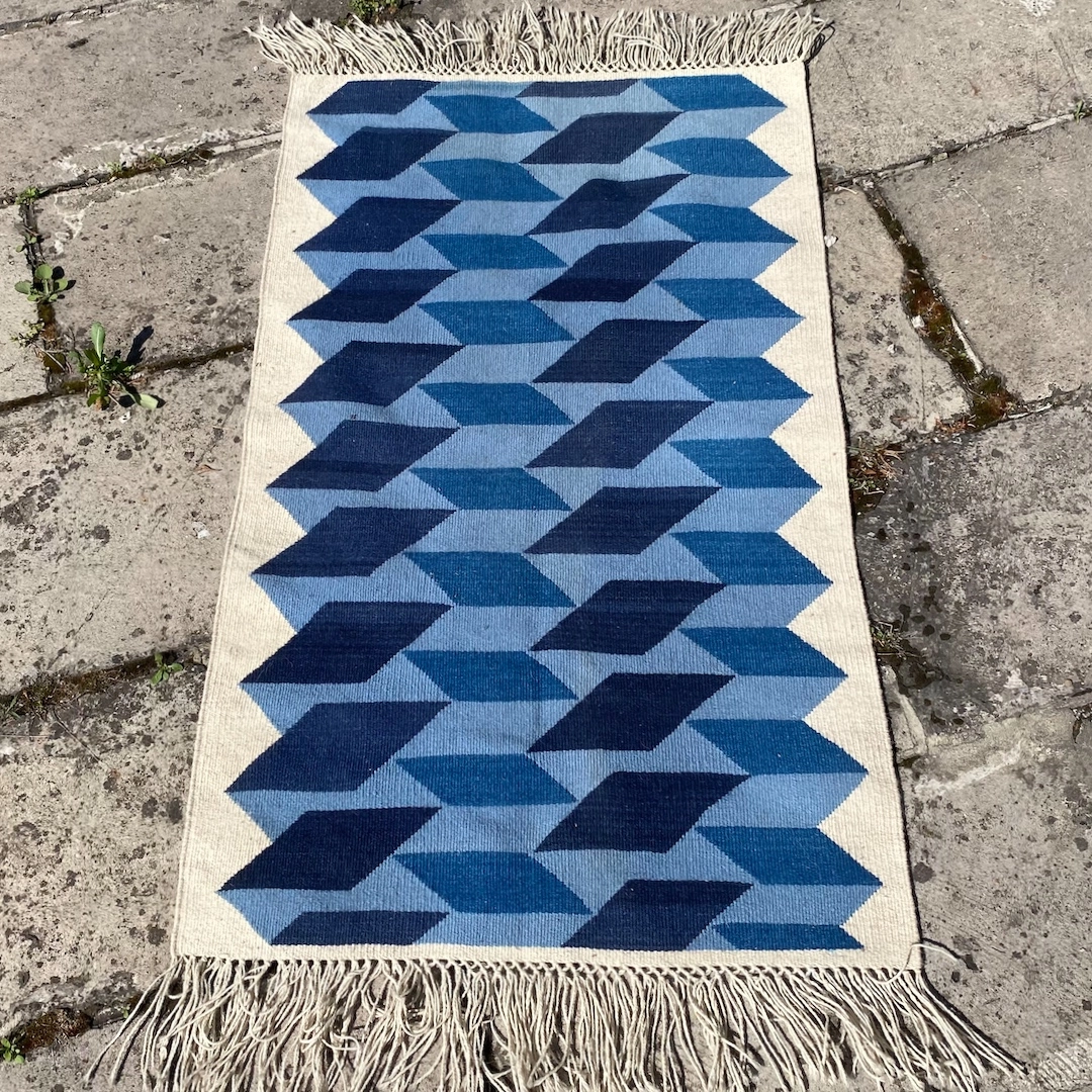 El Dokuma Modern Kilim – doğal yün yolluk kilimi